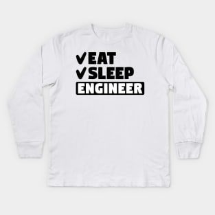 Eat, sleep, engineer Kids Long Sleeve T-Shirt